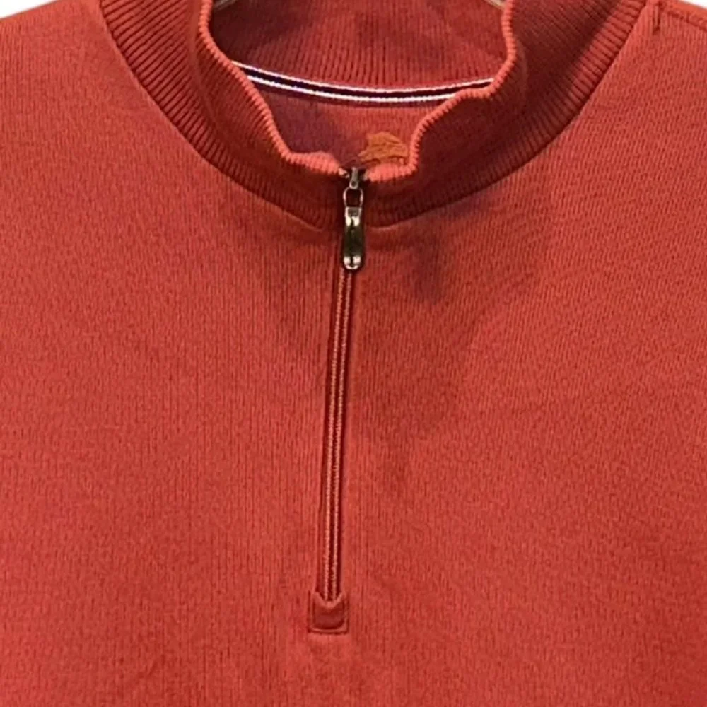 Men's Tommy Bahama Pull Over 1/4 Zip Cotton Sweater Size Large - Picture 2 of 5